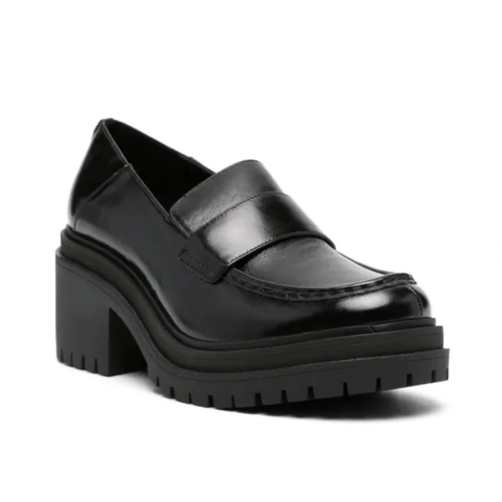 Michael Michael Kors Calf Leather Loafers in Black Size 10 - Picture 2 of 6